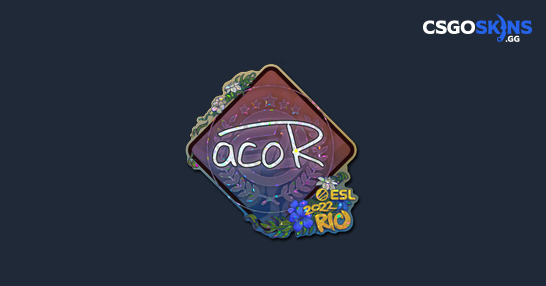 Sticker | acoR (Glitter) | Rio 2022 - CSGOSKINS.GG