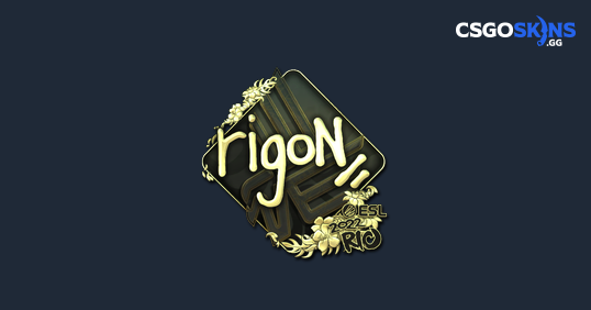 Sticker | rigoN (Gold) | Rio 2022 - CSGOSKINS.GG
