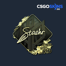 Sticker | Staehr (Gold) | Rio 2022 - CSGOSKINS.GG