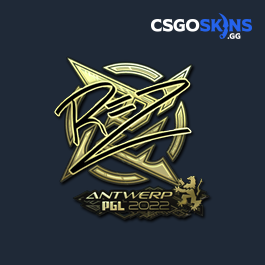 Sticker | REZ (Gold) | Antwerp 2022 - CSGOSKINS.GG