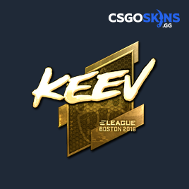 Sticker | keev (Gold) | Boston 2018 - CSGOSKINS.GG